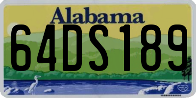 AL license plate 64DS189
