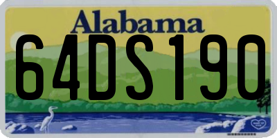 AL license plate 64DS190