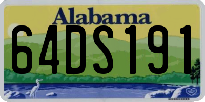 AL license plate 64DS191