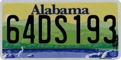 AL license plate 64DS193