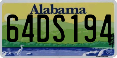 AL license plate 64DS194