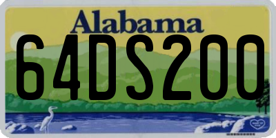 AL license plate 64DS200