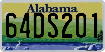 AL license plate 64DS201