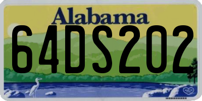 AL license plate 64DS202