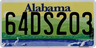 AL license plate 64DS203