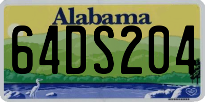 AL license plate 64DS204