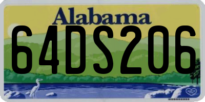 AL license plate 64DS206