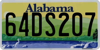 AL license plate 64DS207