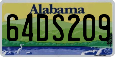AL license plate 64DS209