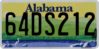 AL license plate 64DS212