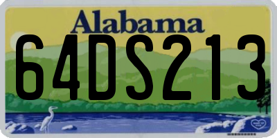 AL license plate 64DS213