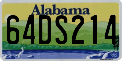 AL license plate 64DS214