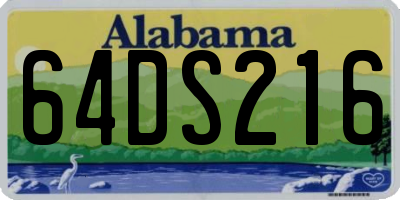 AL license plate 64DS216