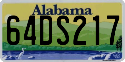 AL license plate 64DS217
