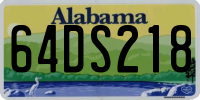 AL license plate 64DS218