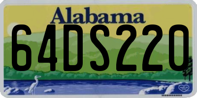 AL license plate 64DS220