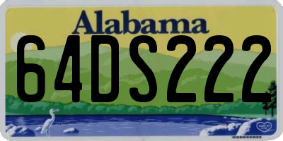 AL license plate 64DS222