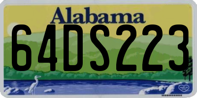 AL license plate 64DS223