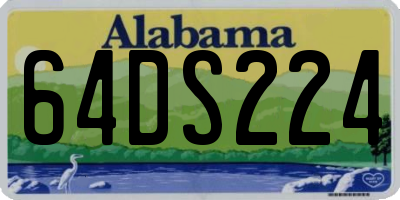 AL license plate 64DS224