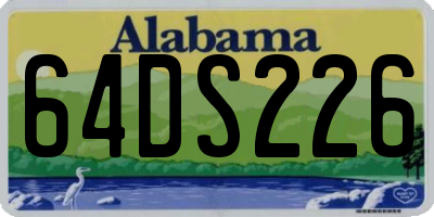 AL license plate 64DS226