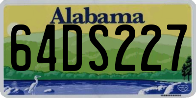 AL license plate 64DS227