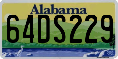 AL license plate 64DS229