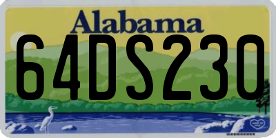 AL license plate 64DS230