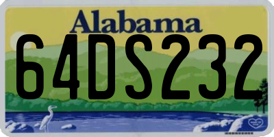 AL license plate 64DS232