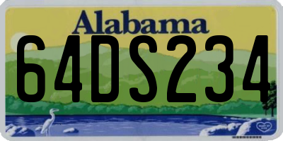 AL license plate 64DS234