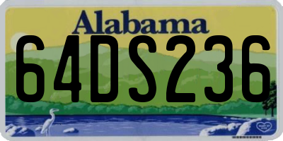 AL license plate 64DS236