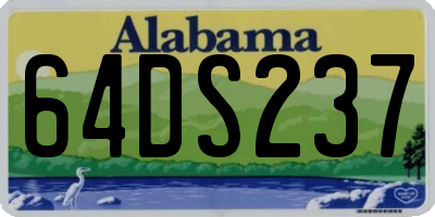 AL license plate 64DS237