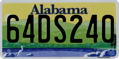 AL license plate 64DS240