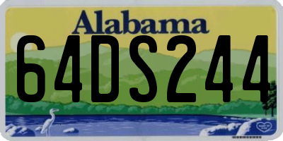 AL license plate 64DS244