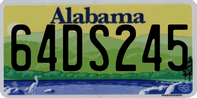 AL license plate 64DS245