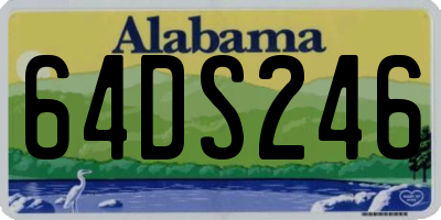 AL license plate 64DS246