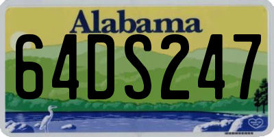 AL license plate 64DS247