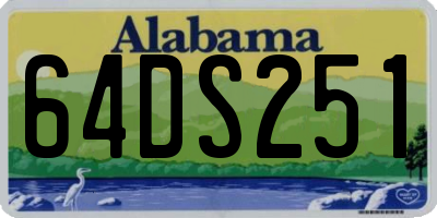 AL license plate 64DS251