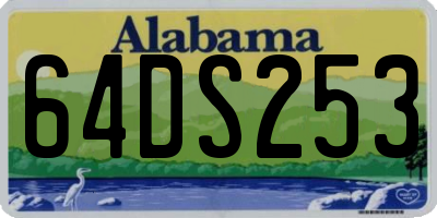 AL license plate 64DS253