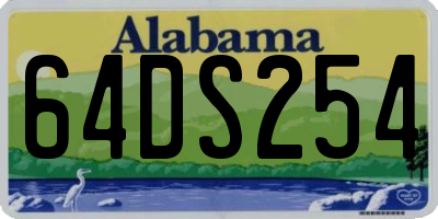 AL license plate 64DS254
