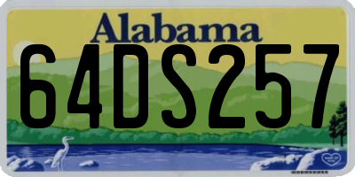 AL license plate 64DS257