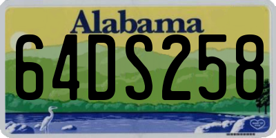 AL license plate 64DS258
