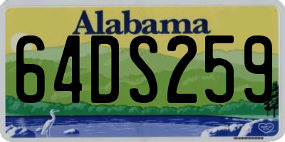 AL license plate 64DS259