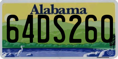 AL license plate 64DS260