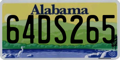 AL license plate 64DS265