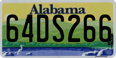 AL license plate 64DS266