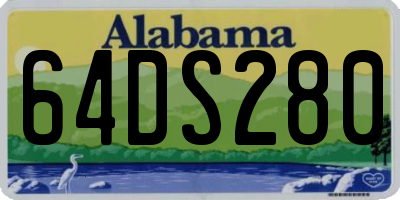 AL license plate 64DS280