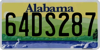 AL license plate 64DS287