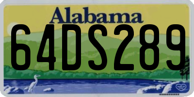AL license plate 64DS289