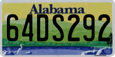 AL license plate 64DS292