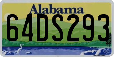 AL license plate 64DS293